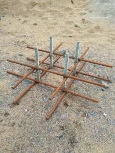 Купить Каркас для заливки бетонной смеси (ёжик) для монтажа уличных тренажеров в Первоуральске 